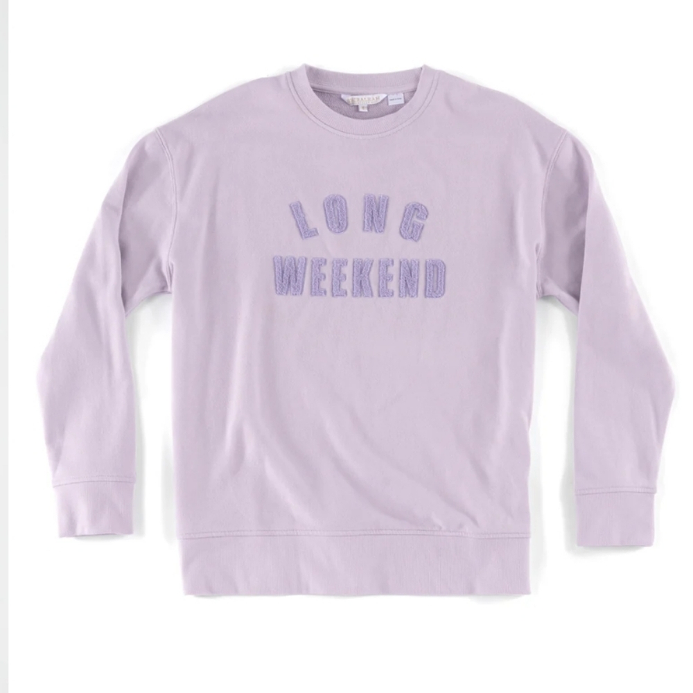 SHIRALEAH CHICAGO LONG WEEKEND LILAC CREWNECK SWEATSHIRT